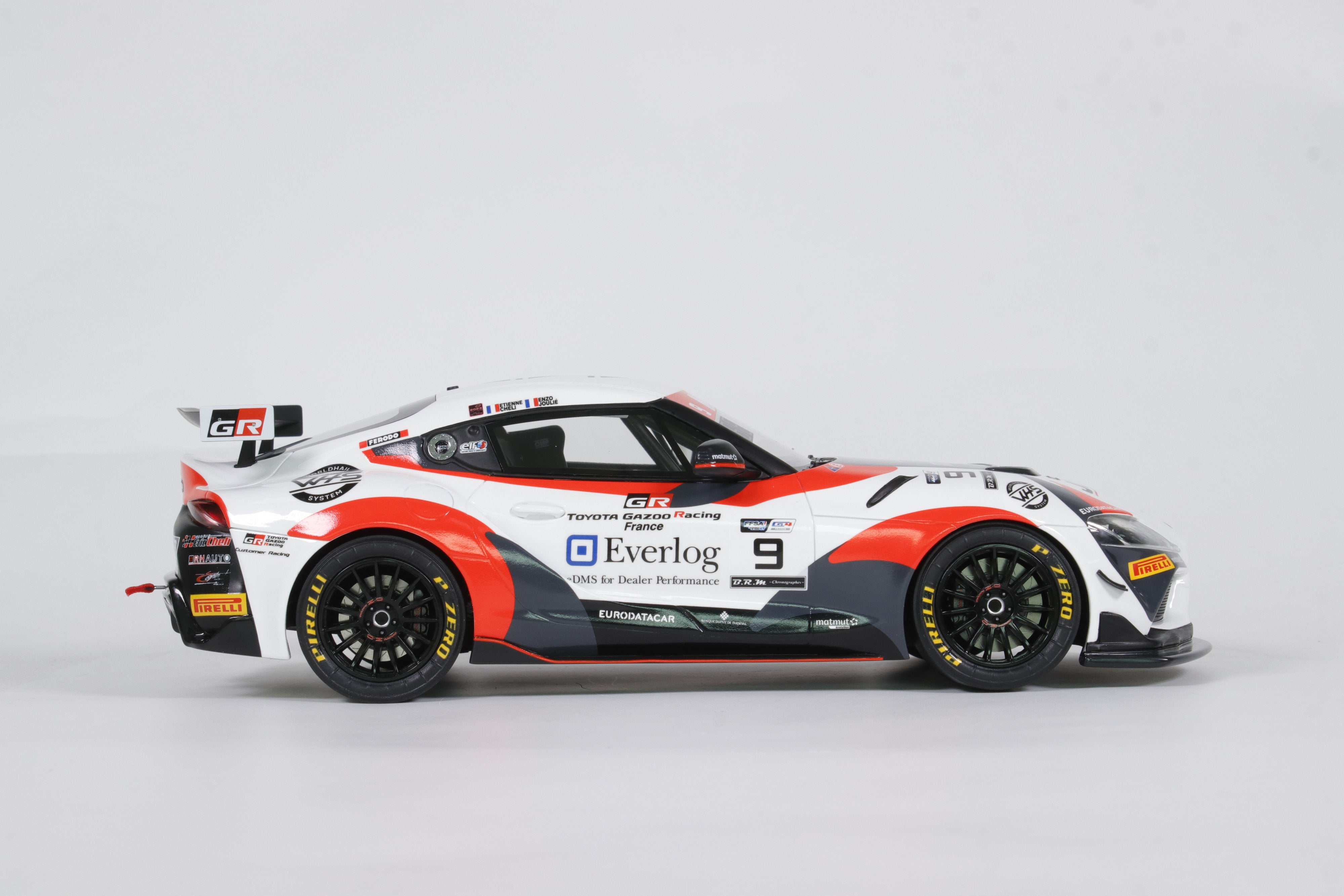 Otto Mobile 1:18 Toyota Supra GT4 White E.Cheli E.Joulié FFSA GT4 Championship 2023 - Resin Model