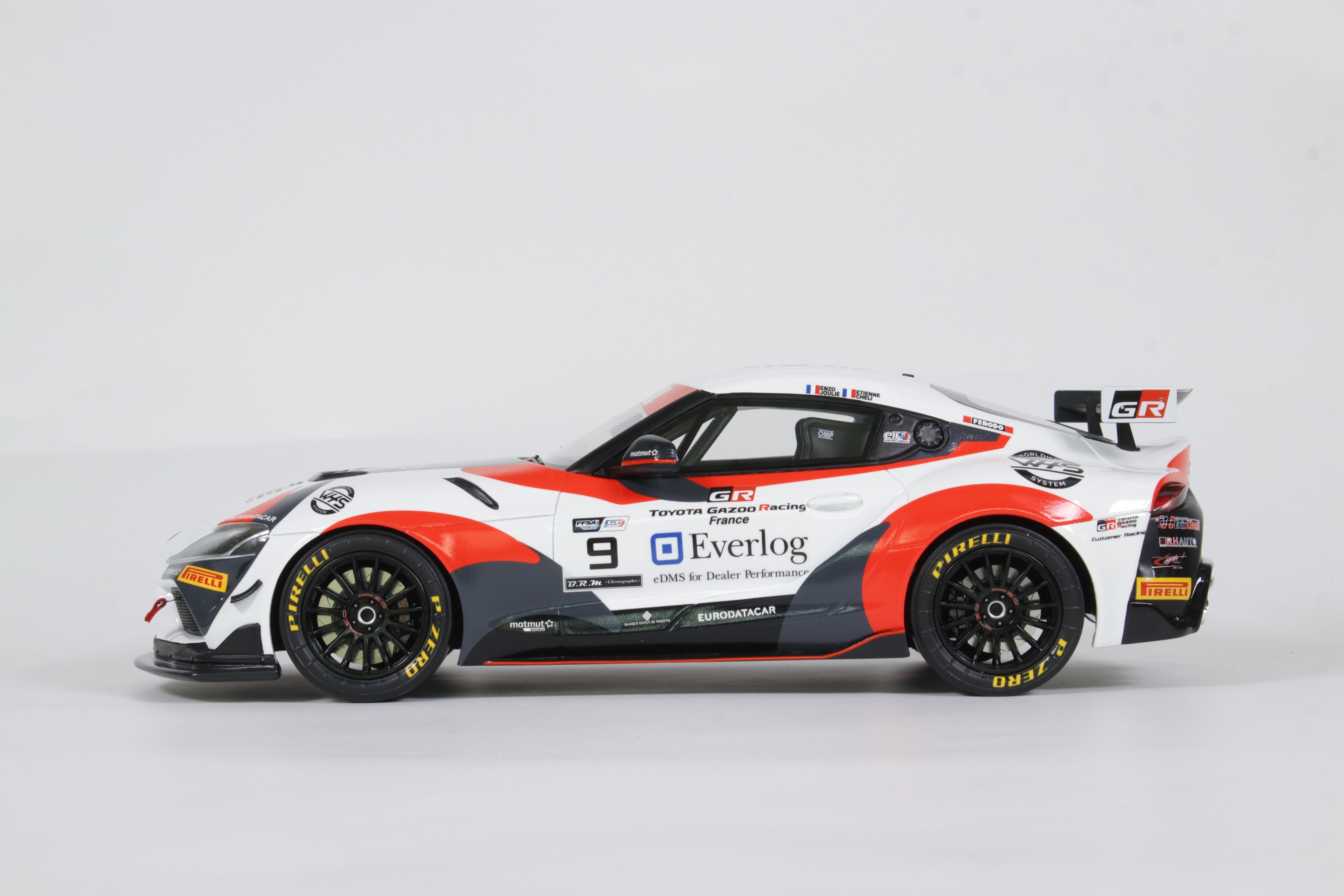 Otto Mobile 1:18 Toyota Supra GT4 White E.Cheli E.Joulié FFSA GT4 Championship 2023 - Resin Model
