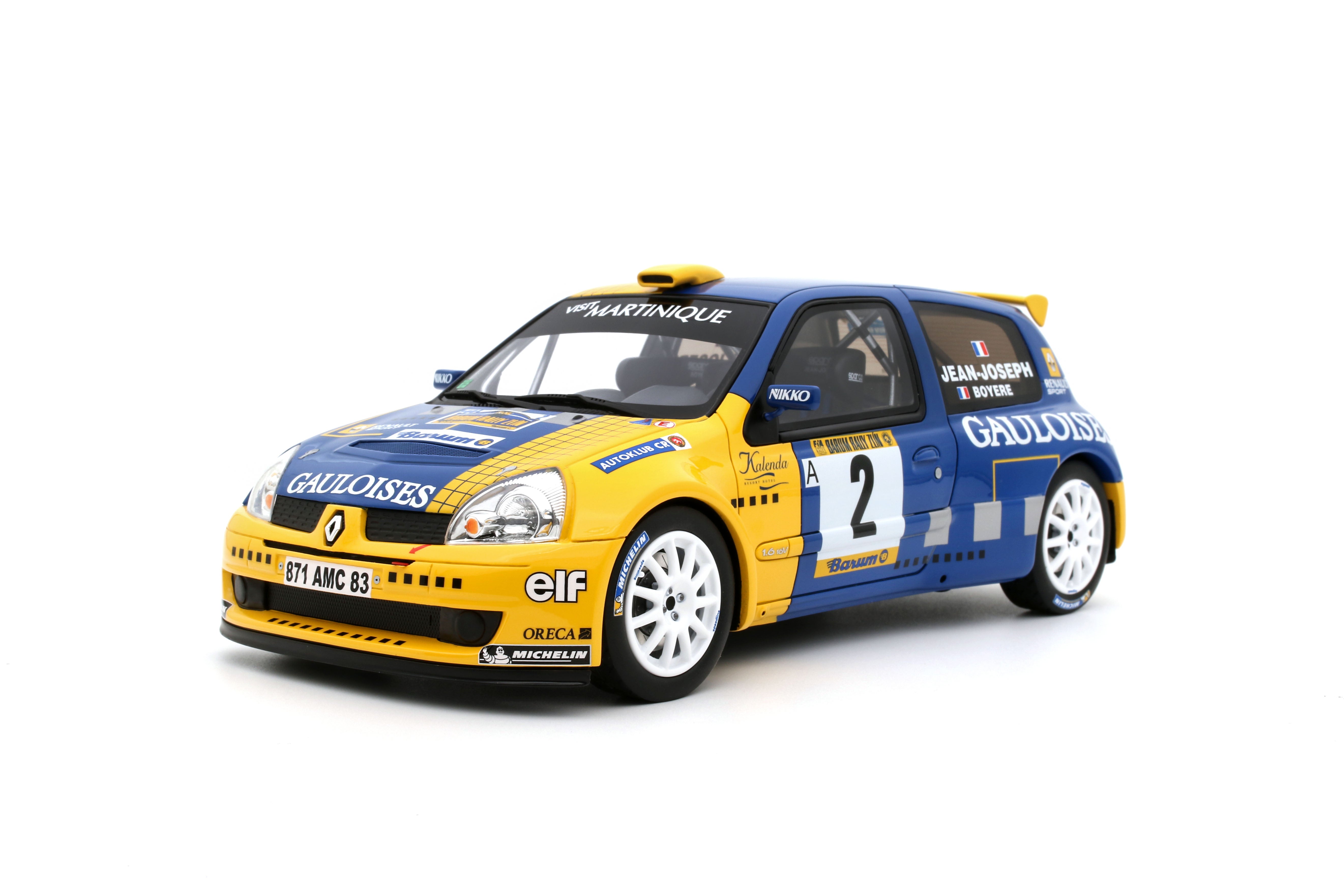 Otto Mobile 1:18 Renault Clio S1600 No.2 S. Jean-Joseph Barum Rally Zlin 2004 - Limited Edition - Resin Model