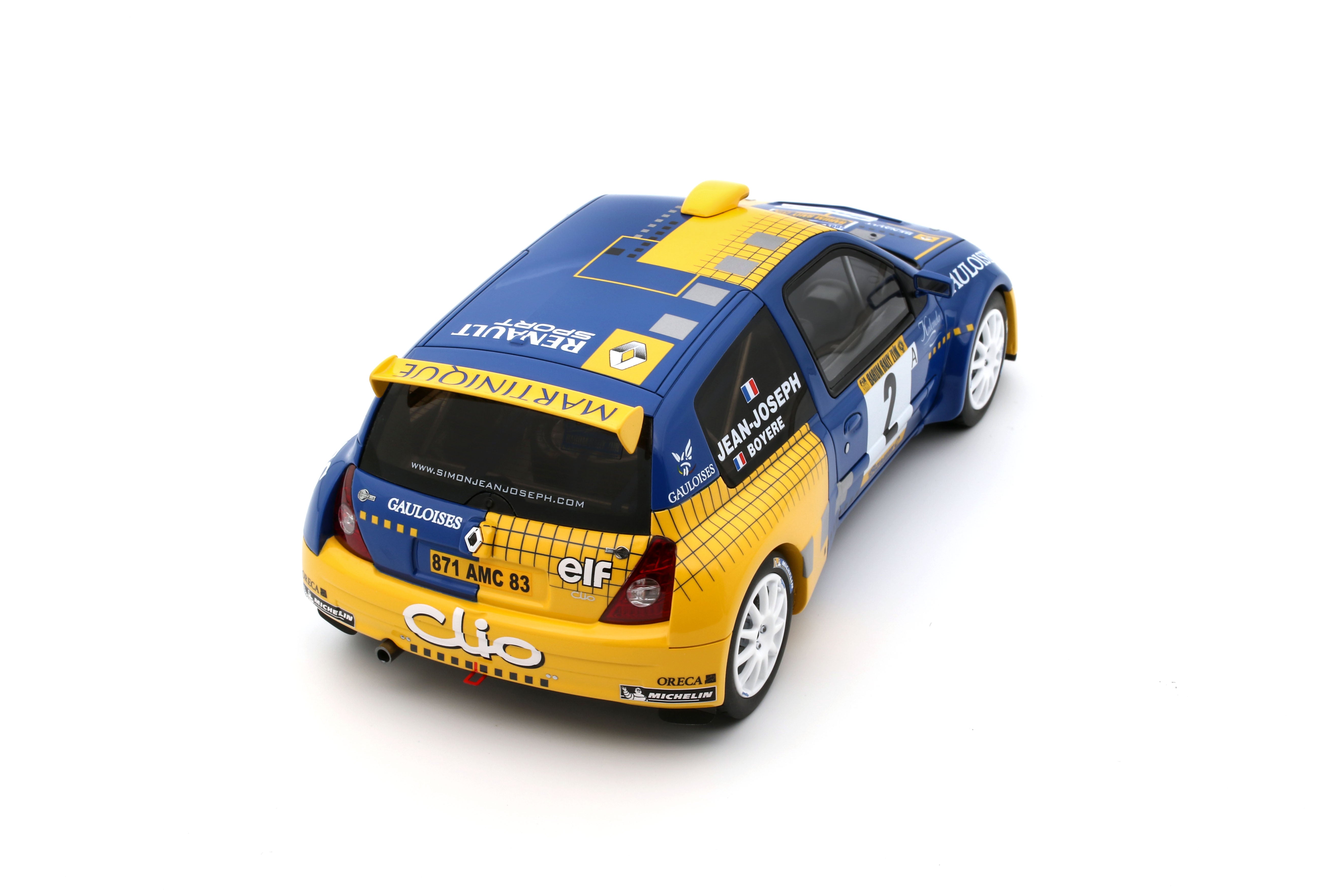 Otto Mobile 1:18 Renault Clio S1600 No.2 S. Jean-Joseph Barum Rally Zlin 2004 - Limited Edition - Resin Model