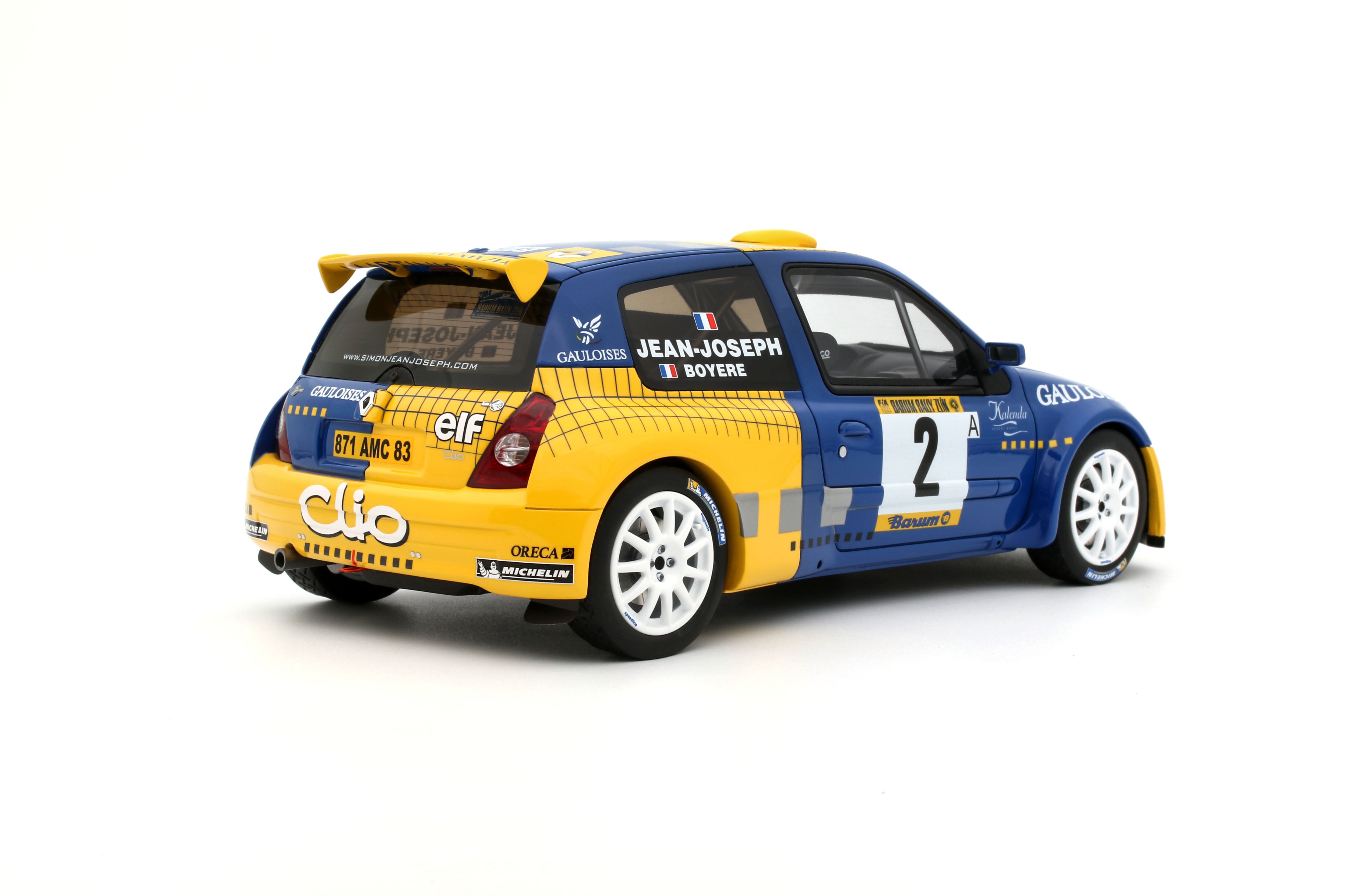 Otto Mobile 1:18 Renault Clio S1600 No.2 S. Jean-Joseph Barum Rally Zlin 2004 - Limited Edition - Resin Model