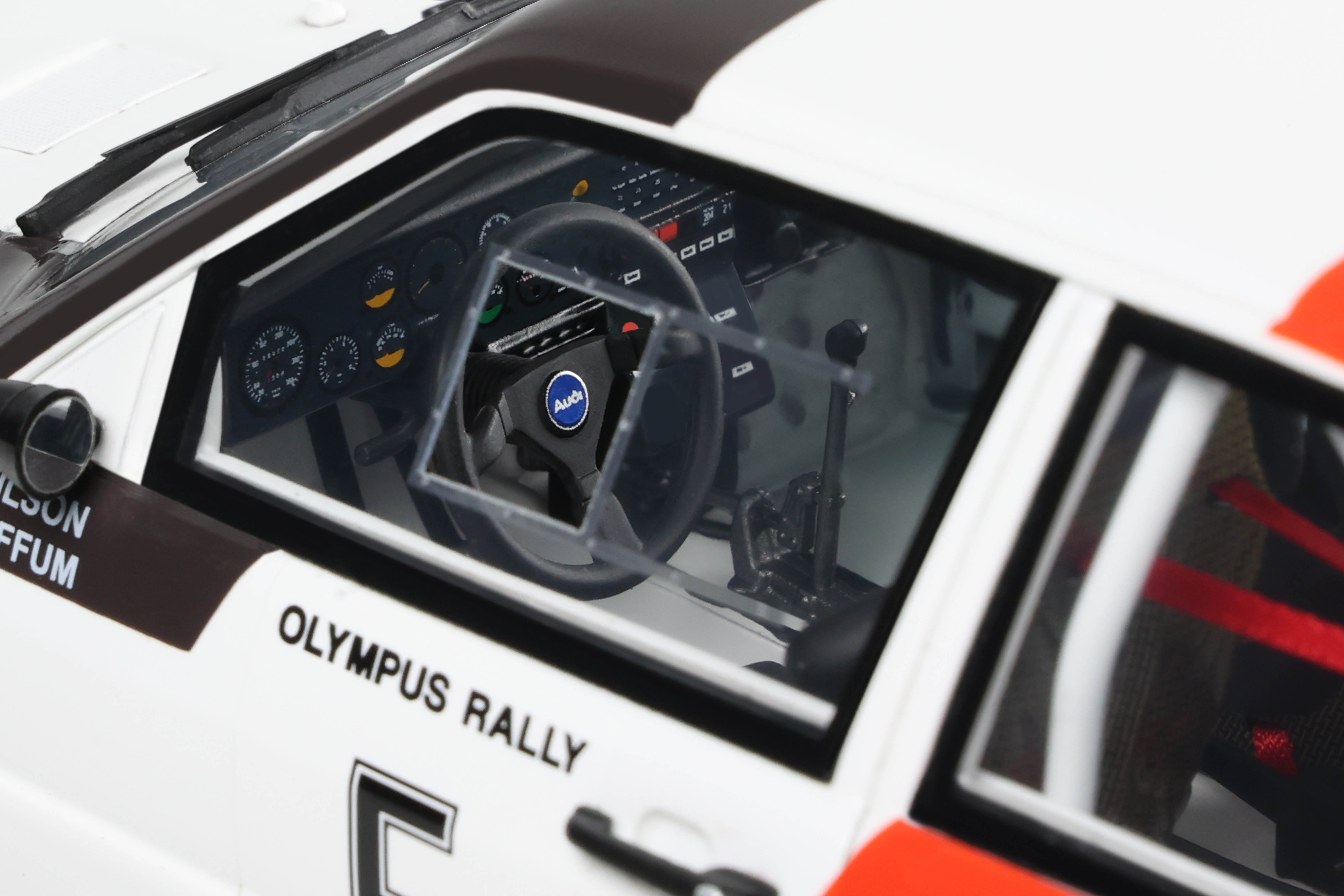 Otto Mobile 1:18 AUDI SPORT QUATTRO WHITE J. BUFFUM OLYMPUS RALLY 1986