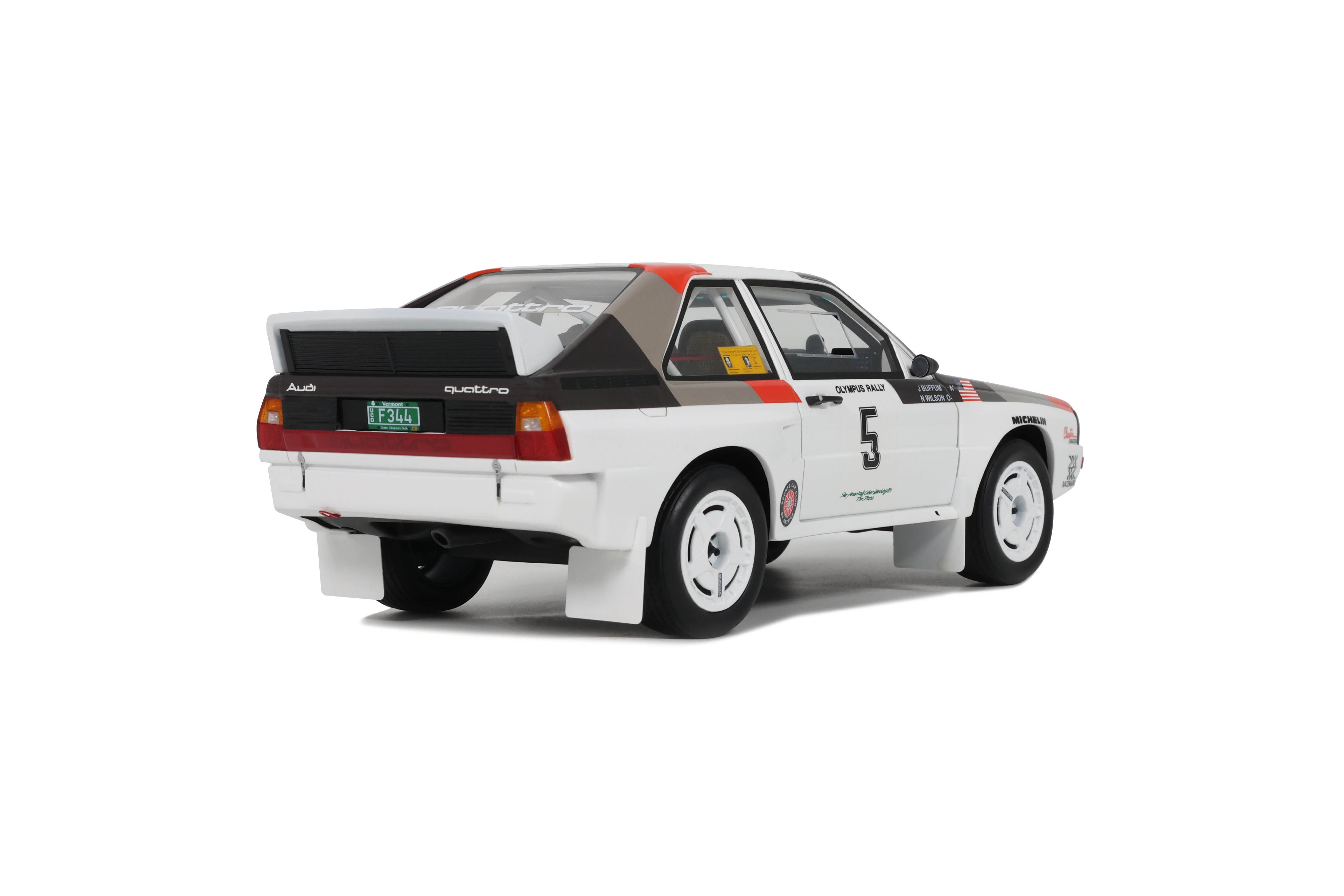 Otto Mobile 1:18 AUDI SPORT QUATTRO WHITE J. BUFFUM OLYMPUS RALLY 1986