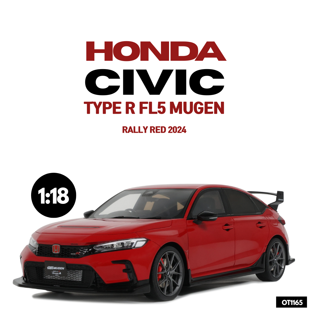 Otto Mobile 1:18 Honda Civic Type R FL5 Mugen Rallye Red R513 2024 - Limited Edition - Resin Model