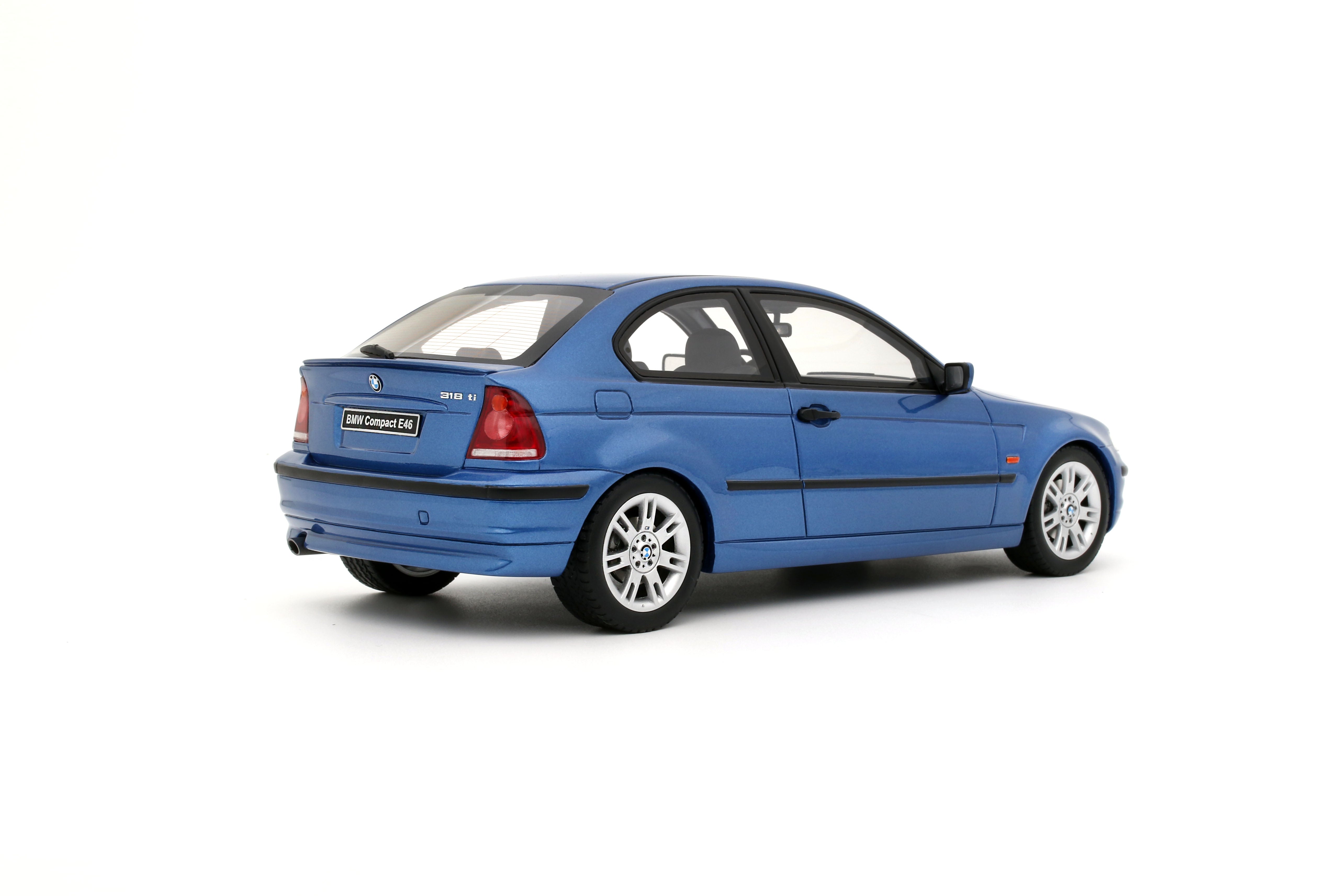Otto Mobile 1:18 BMW E46 318 TI Compact Estoril Blue 2002 - Limited Edition - Resin Model
