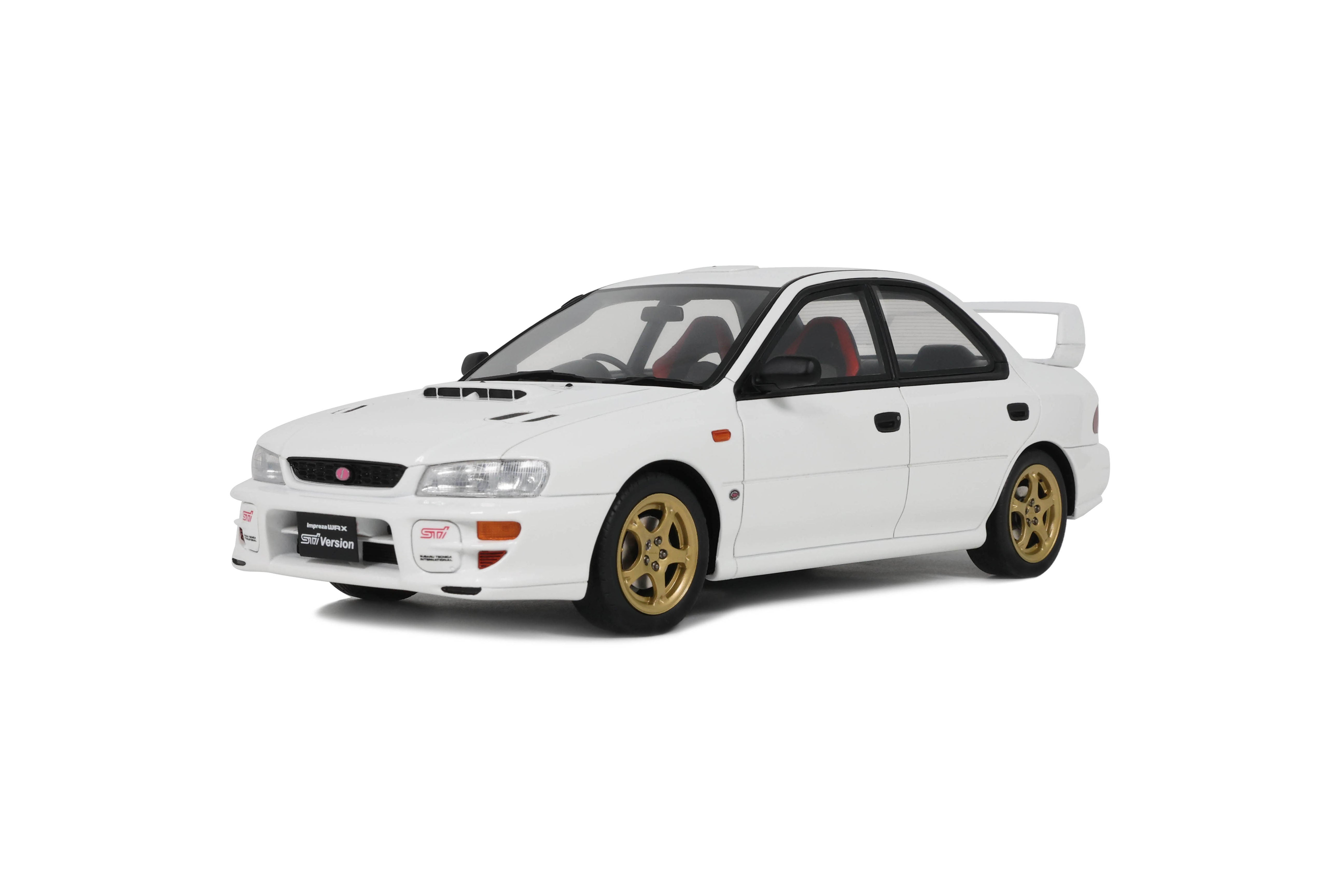 Otto Mobile 1:18 Subaru Impreza WRX Type RA STI Pure White 2000 - Limited Edition - Resin Model