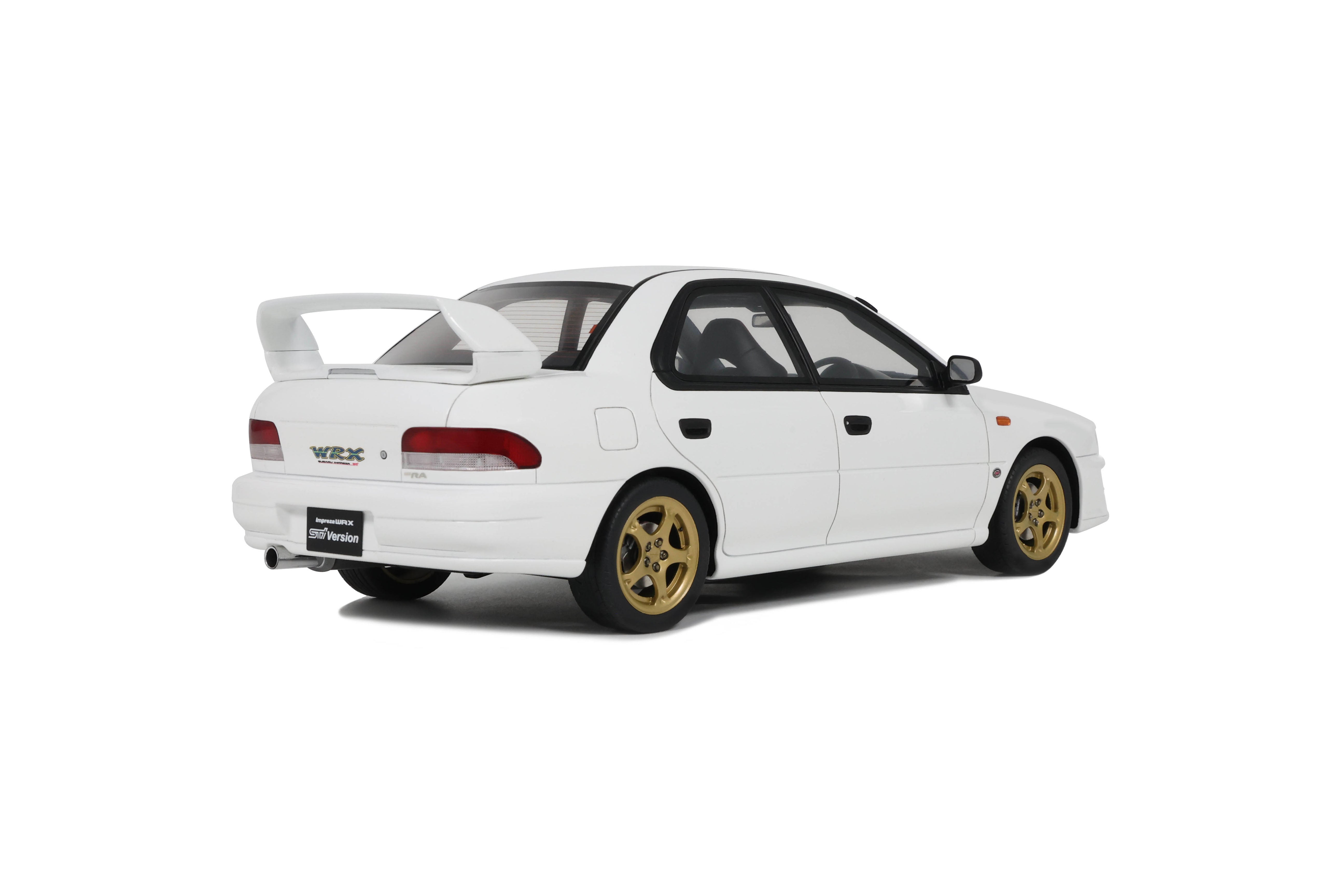 Otto Mobile 1:18 Subaru Impreza WRX Type RA STI Pure White 2000 - Limited Edition - Resin Model