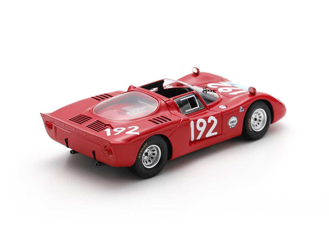 Spark 1:43 - Alfa Romeo T33/2 Autodelta No.192 Lucien Bianchi Mario Casoni 3rd Targa Florio 1968 - Resin Model