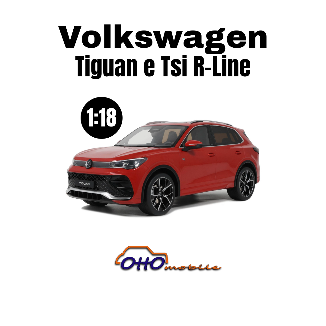 Otto Mobile 1:18 Volkswagen Tiguan e Tsi R-Line Persimmon Red Metallic LB3B 2024 - Limited Edition Resin Model