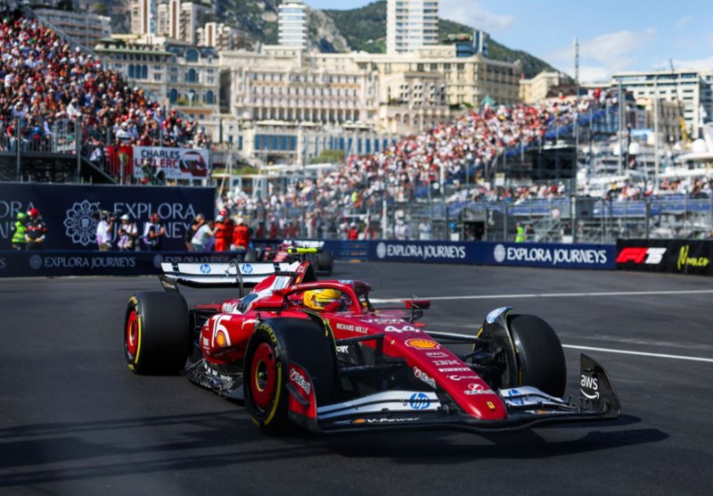 BBR 1:12 Ferrari SF25 Monaco 2025 Lewis Hamilton - Livery For 75 Years With Shell - Resin Model with Showcase