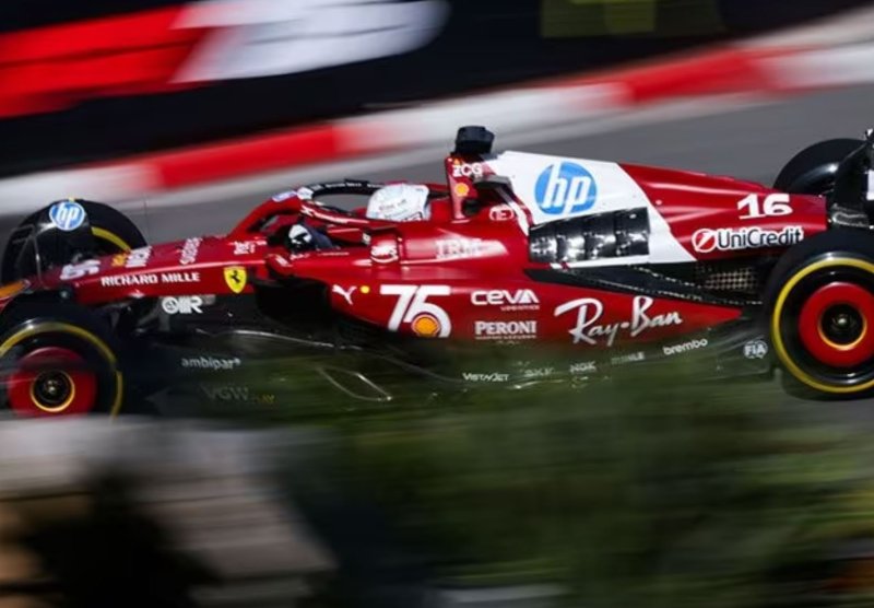 BBR 1:12 Ferrari SF25 Monaco 2025 Charles Leclerc - Livery For 75 Years With Shell - Resin Model with Showcase