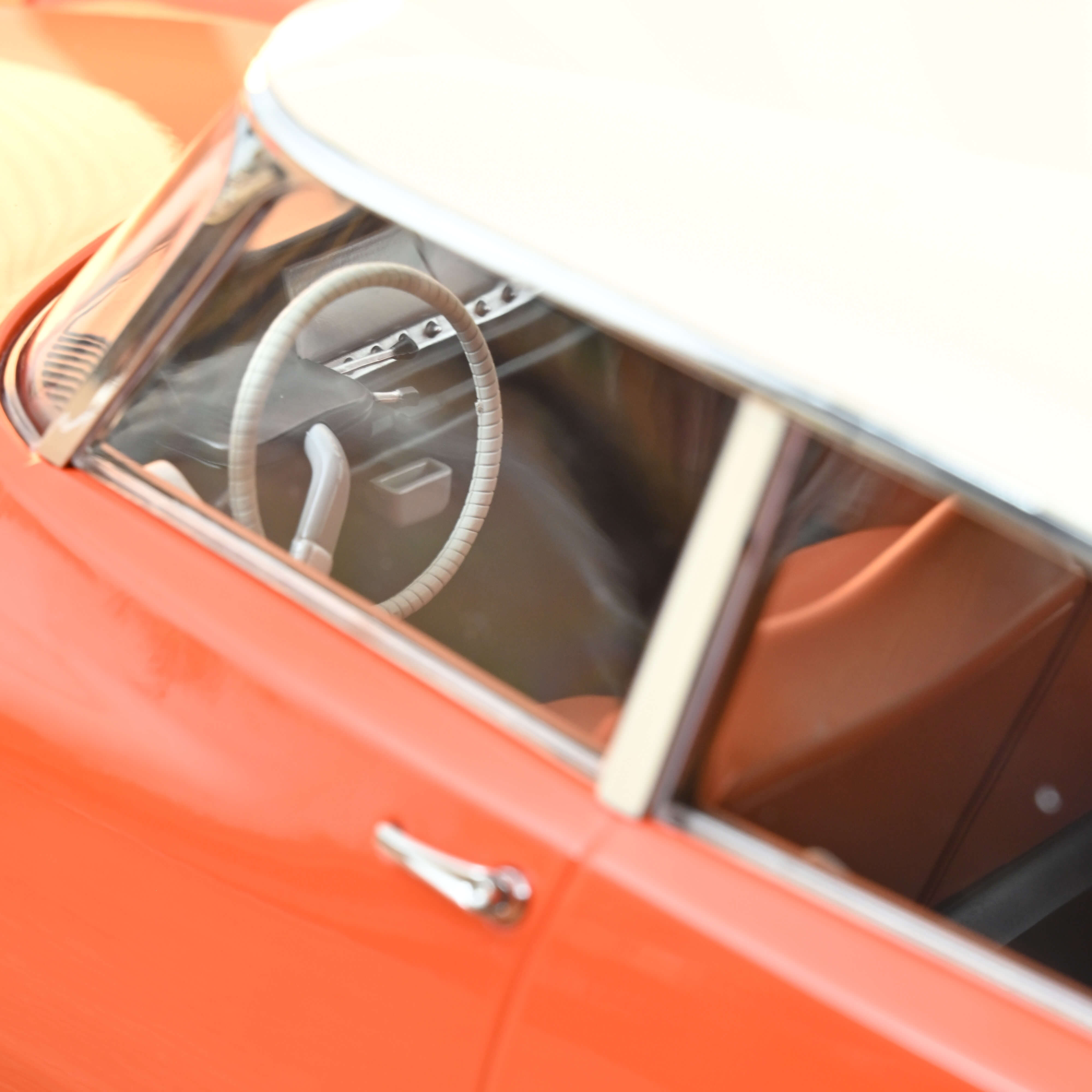 Norev 1:12 1957 Citroen ID 19 - Capucine Orange and Cream - Diecast Model