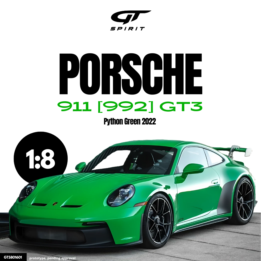 GT Spirit 1:8 Porsche 911 [992] GT3 Green 2022 - Resin Model